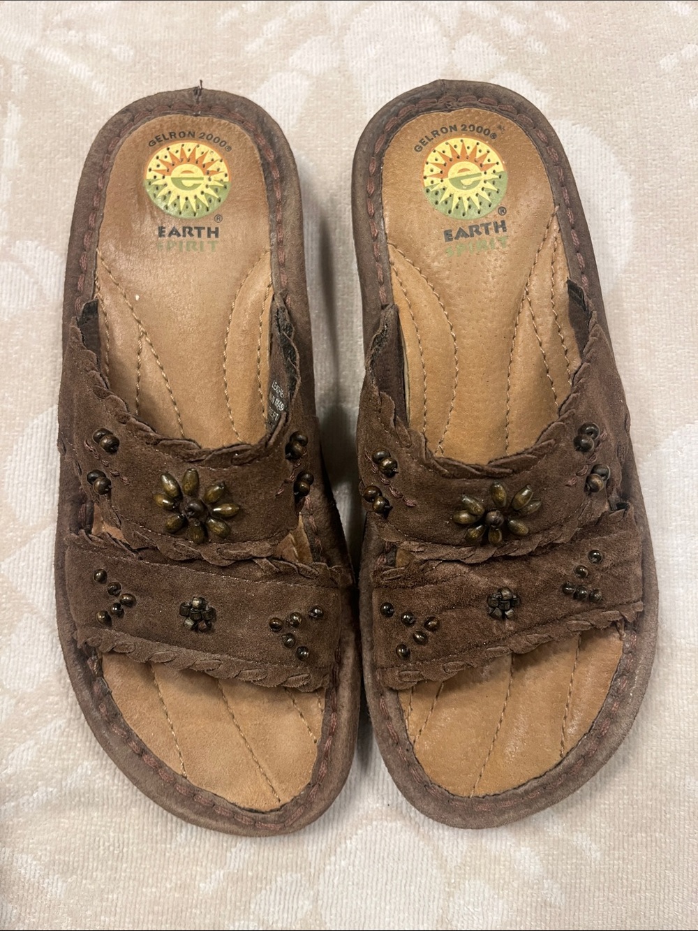 Earth Spirit "Willow" slide sandals, size 7.5 wide width